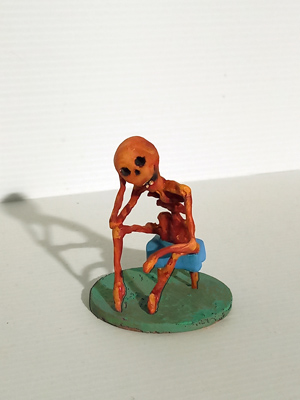 Squelettor « Penseur », Hauteur : 6 cm. 150 €