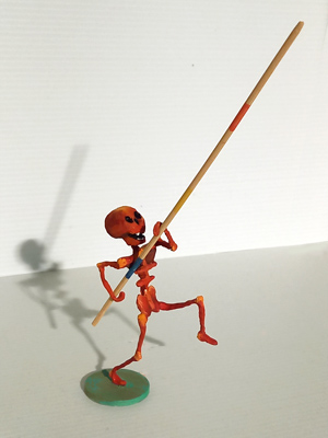 Squelettor « Perchiste », Hauteur : 18 cm. 140 €