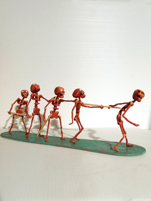 Squelettor « Parabole des aveugles », Hauteur : 9 cm, longueur : 27 cm. 680 €