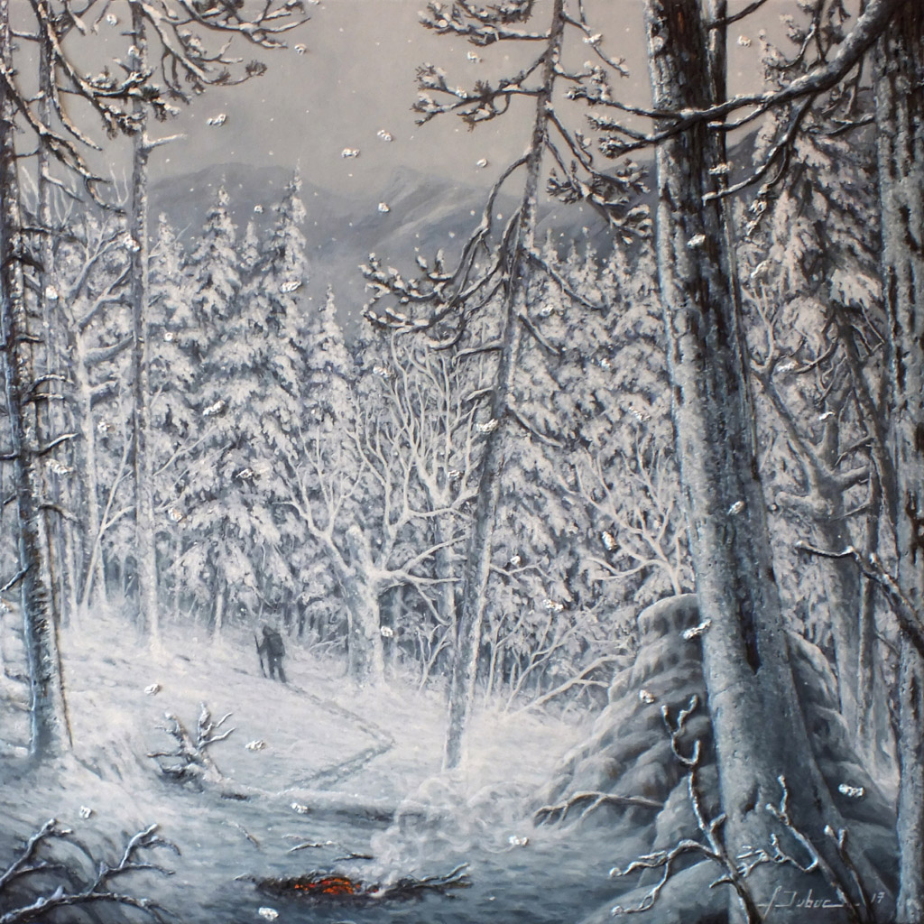 tableau d'un paysage enneig�