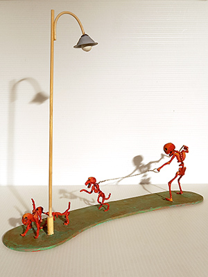Squelettor « Réverbère », Hauteur : 24 cm, longueur : 29 cm. 460 €